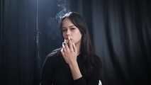 Beautiful Woman Smoking a Cigar