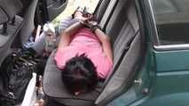 Angi in the hitchhiker