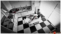 Hogtied on the kitchen table, part 1