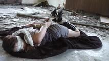 Anna tied in a hogtie 2
