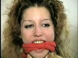 TAMARA IS MOUTH STUFFED, CLEAVE GAGGED, OTM GAGGED, HANDGAGGED & DOES LOTS OF GAG TALKING (D51-7)