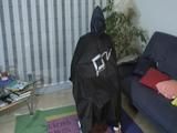 Tied, gagged and two times hooded archive girl (Video)