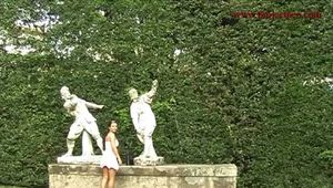 016121 Eve Enhances The Statues By Peeing Beside Them