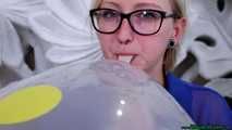 Blow2Pop clear U16 yellow polka dot