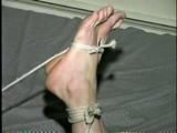 WINDOW WASHER WENDY IS MOUTH STUFFED, HANDGAGGED, CLEAVE GAGGED & HOG-TIED (D30-11)