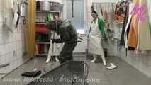 Clip #004 slaughterhouse cleaning in a different light - how stupid can you be? #rubber