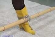 Big ballgag and yellow boots (4K)