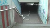 047036 Rock Chick Yassie Takes A Daring Pee In The Underpass
