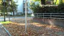 069002 Tiffany Takes A Pee In The Street By The Parked Cars