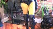 Latex boot on your balls