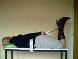 Hogtied on the table