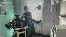 The dominatrix in a rubber apron and the rubber pig in the pain clinic
