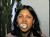 18 Yr OLD AMERICAN INDIAN COLLEGE STUDENT IS MOUTH STUFFED, BAREFOOT, TOE TIED, CLEAVE GAGGED & TIED TO A CHAIR (D55-3)