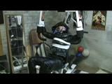 03:00 Min. video with Katharina tied and gagged in a shiny nylon downjacket