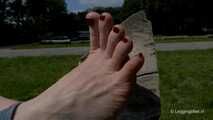 Feet in flip-flops