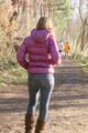 Alina during her walk on the sea wearing sexy shiny nylon down jacket and a shiny nylon shorts under her jeans (Pics)