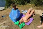 Dana & Ketrin  - Dana joins to her former captive, both are ball tied and trash bag packed