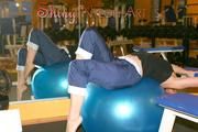 Stella and Leonie in a fitness studio wearing supersexy rainwear (Pics)