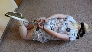 Hogcuffed and blindfolded Miri