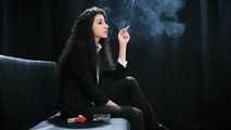 Adorable 19-year-old Anastasia surprisingly fancies smoking really strong Marlboro Red cigarettes