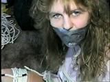 19 Yr OLD SINGLE MOM, MOUTH STUFFED, TAPE GAGGED & BALL-TIED (D36-6)