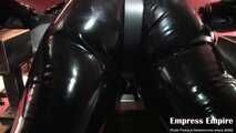 Rubber Sissy Fucked in Chastity