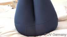 "Under german roofs" - A sexy blonde with a hot Spandex trouser in Jeans style