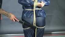 Aiyana bound, gagged and vibed by Ms. Ungeniert in shiny nylon Rainwear and she really enjoyed it!!!