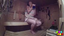 166 Karina in the sauna