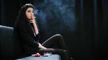 Adorable 19-year-old Anastasia surprisingly fancies smoking really strong Marlboro Red cigarettes