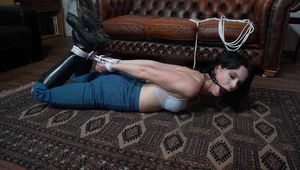 1291 Mia in Ranger Boots Hogtied