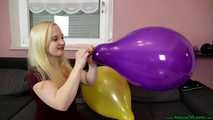 blowing up prestretched purple TT14 and sit2pop it