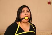 Stupid Asian Bound and Gagged on the Sofa (Photos + Videoclip)