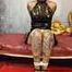 Miss Francine bound and gagged with layers of gags in a sexy PVC dress