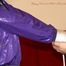 Isabelle tied and gagged in shiny nylon clothes