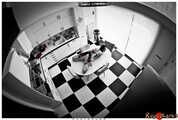 Hogtied on the kitchen table, part 1