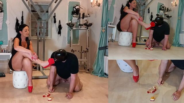 Suck the squashed cake off my feet