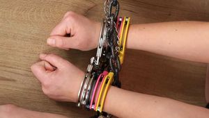 Prisoner in cuffs