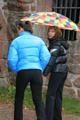 Outdoor trip of Stella and Leonie both wearing sexy shiny down jackets and black jeans (Pics)