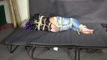 Alice bound, gagged and vibed in a shiny nylon Windbreaker. She enjoyed it :)