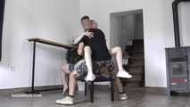 Bonnie Dolce and her boyfriend sitt the slave's face together!