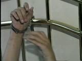 18 Yr OLD LATINA ZARR TAPES UP, STUFFS HER MOUTH, CLEAVE GAGS, & HANDCUFFS HERSELF TO A BRASS BED (D51-17)