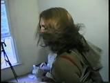 24 Yr OLD CRAFTER IS CLEAVE GAGGED, MOUTH STUFFED, HAND GAGGED, OTM GAGGED & TIED TO A CHAIR (D55-6)