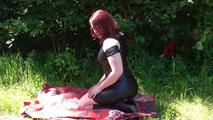 Aurora in wetlook dress roped 1/2
