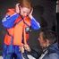 Ronja being tied and gagged overhead wearing sexy shiny nylon rainwear and a lifevest being lifted up and dominated by Stella (Video)