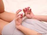 Amazing beauty Pti4ka has fun on her own