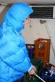 Jill tied and gagged in a down jacket
