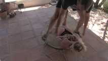 Pool Deck Hogtie & Whipping Session for Zonah