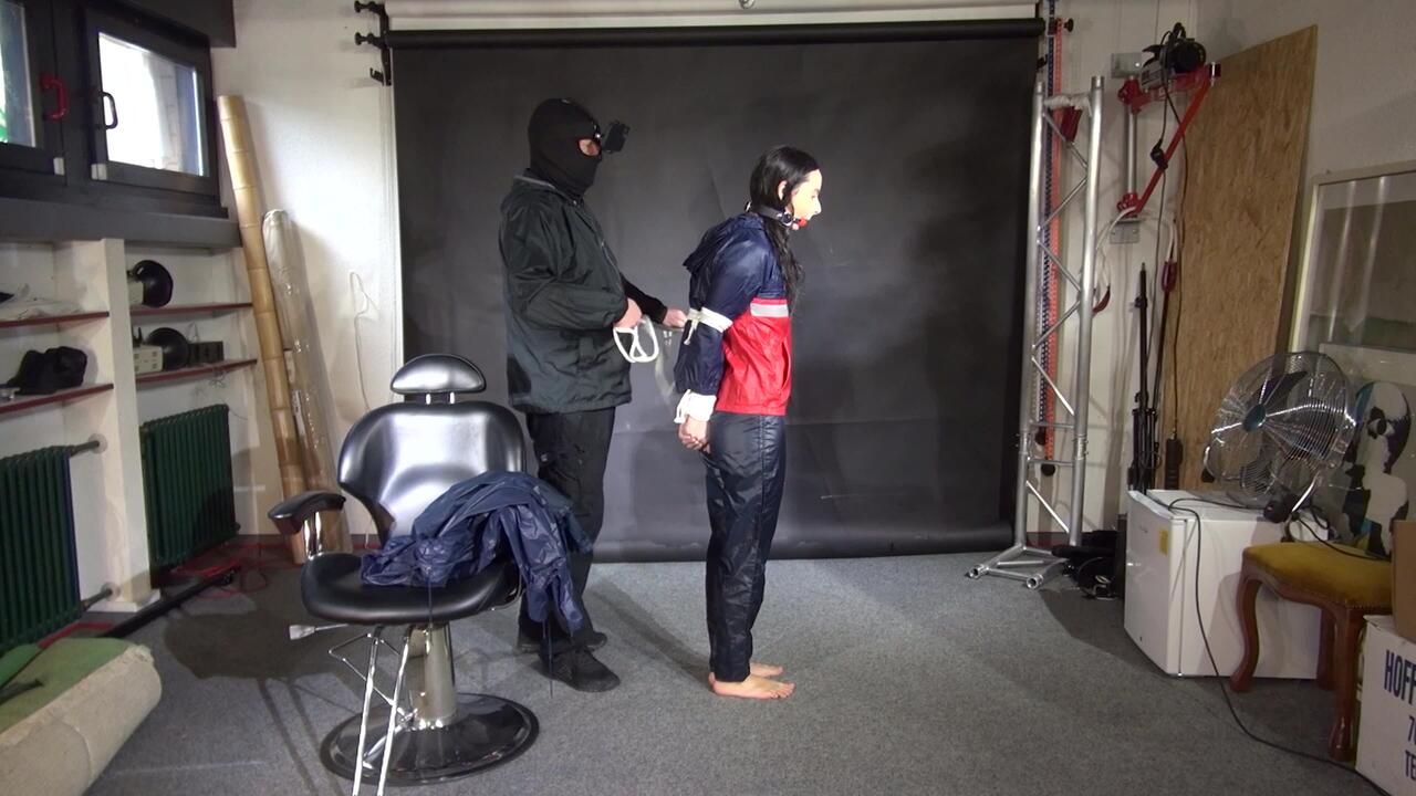 Aiyana In Rainwear Chairbound, Gagged And Hooded (And She Loved It)