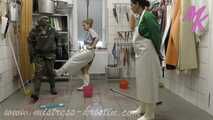 Clip #004 slaughterhouse cleaning in a different light - how stupid can you be? #rubber
